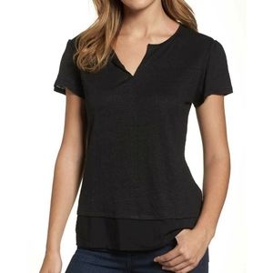 Sanctuary | Uptown Tee | Tiered Hem Linen Top